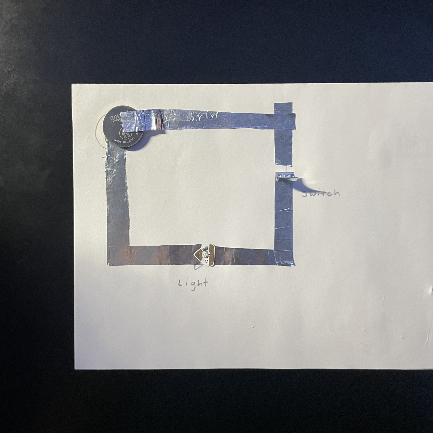 Here the light was added completing the circuit