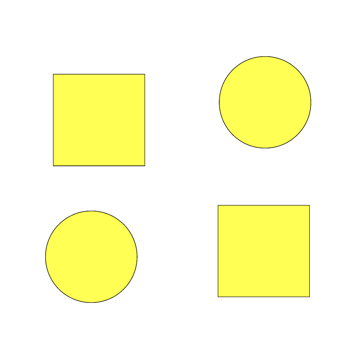 This is the third variation, here I left the colors along and wanted to add some more shapes and just played a little with those and their positioning.