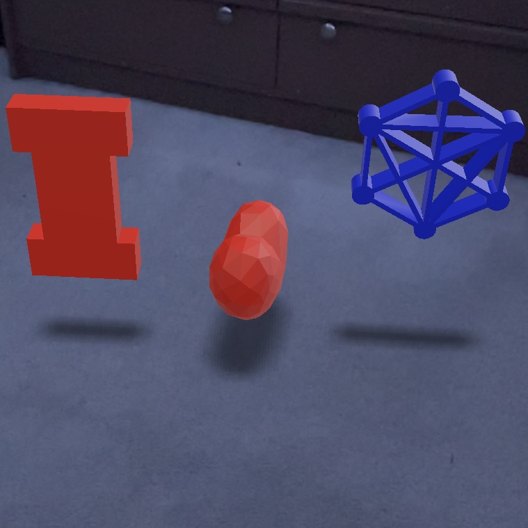 These are the assets with bounce/spin animations in a real location