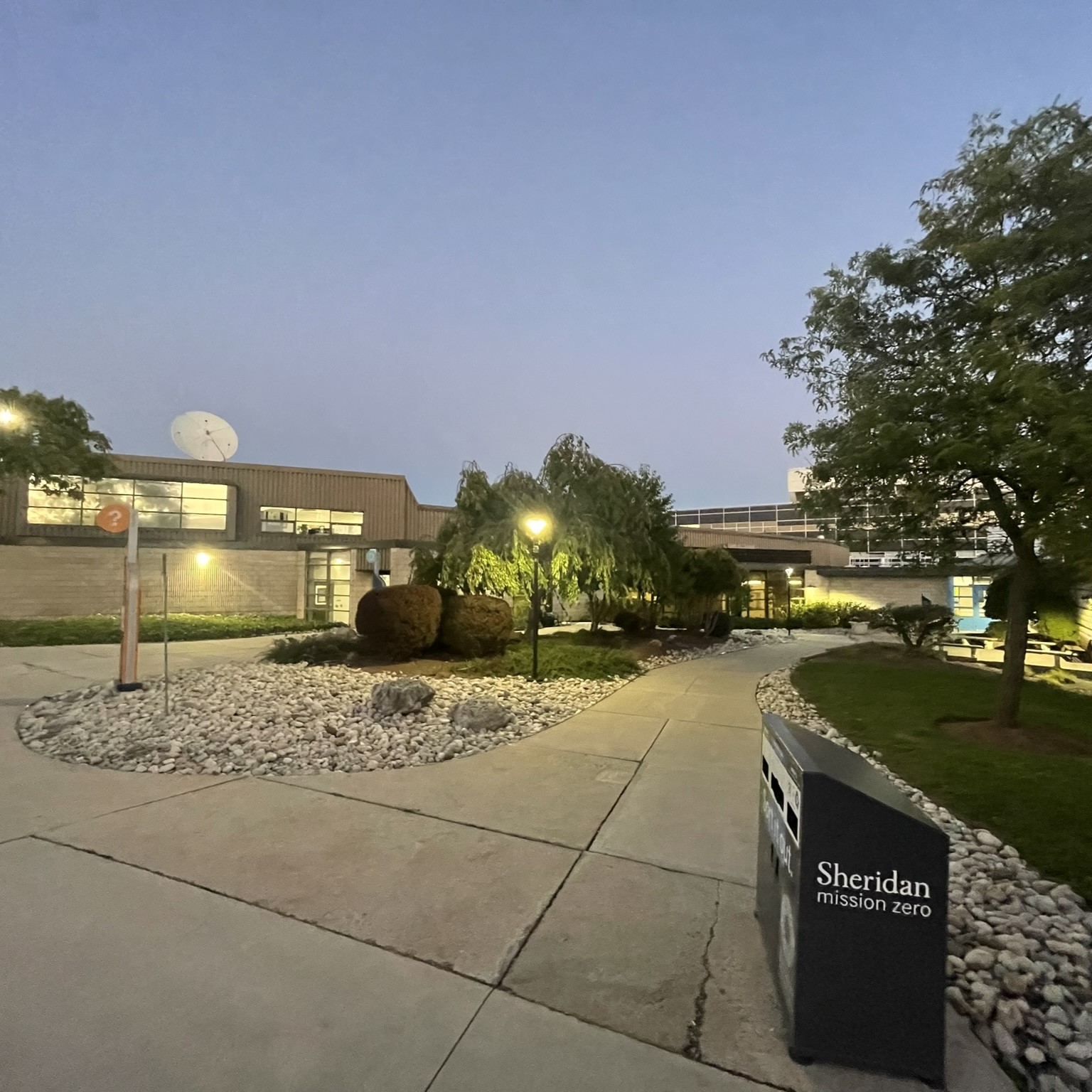 This is a picture taken from campus outside the AA building